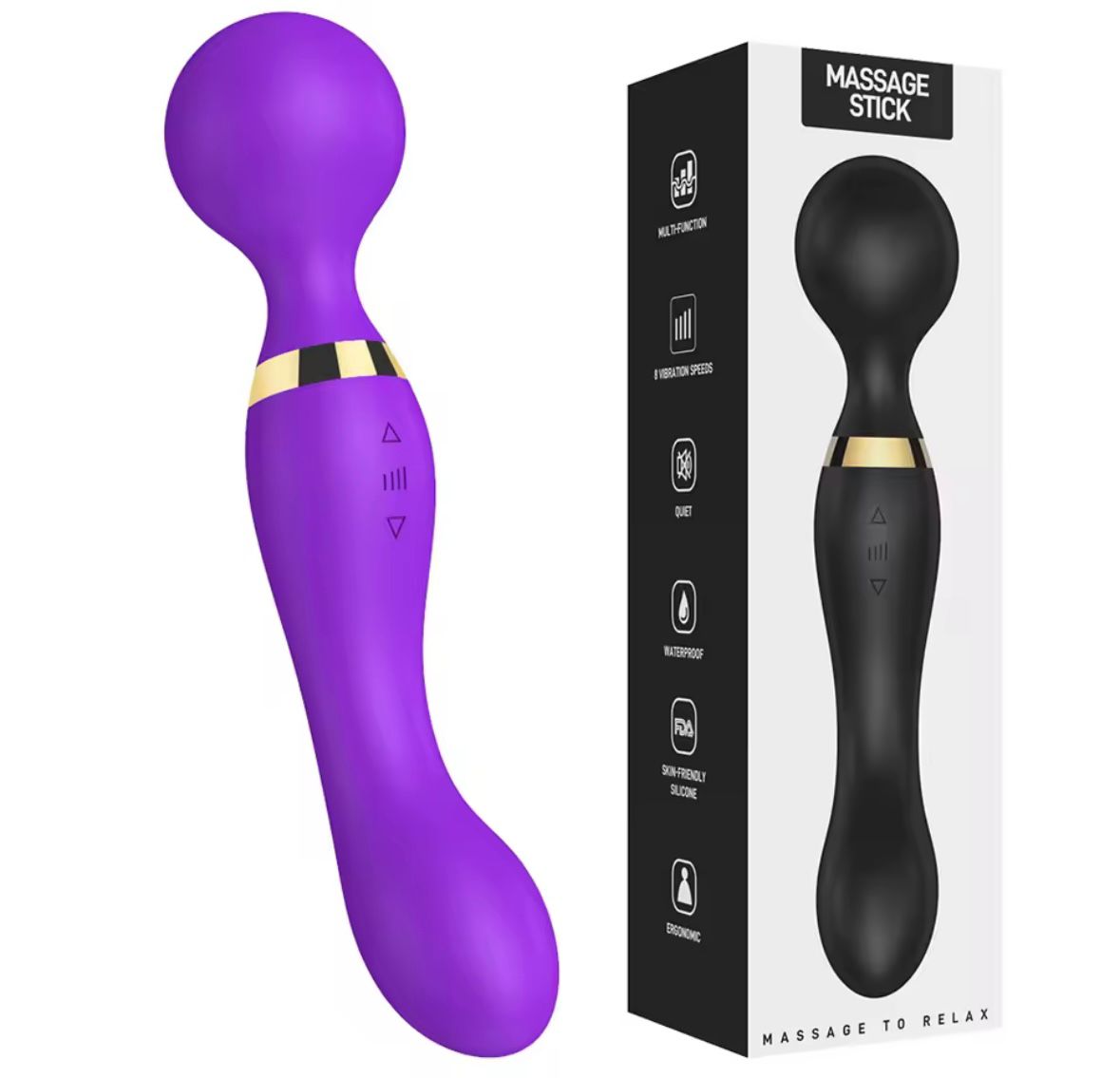 Gode vibrateur puissant pour femmes, Double tête, baguette magique AV, masseur, stimulateur de Clitoris, point G, jouet sexuel féminin, produits pour adultes