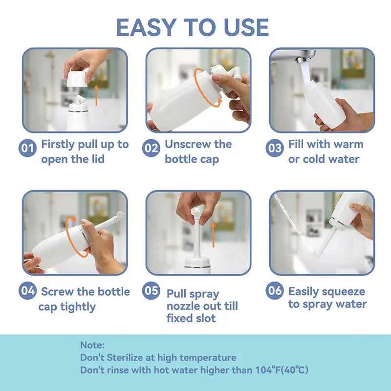 Bidet portable, pulvérisateur de bidet portatif, hygiène féminine, bouteille propre